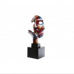 Figurine visage multicolore sur socle - Boutique Vergez Tarnos